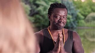Eveline Dellai wants her yoga instructors Freddy Gongs huge cock