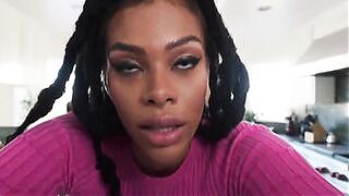 Big Tit White and Ebony Stepmom Fucks Stepson